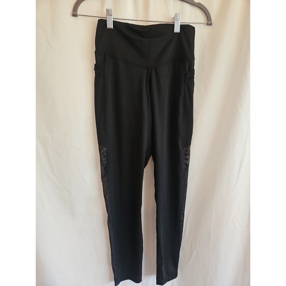 Victoria's Secret PINK Ultimate Leggings Women's Small Black Mesh Panel High Ris